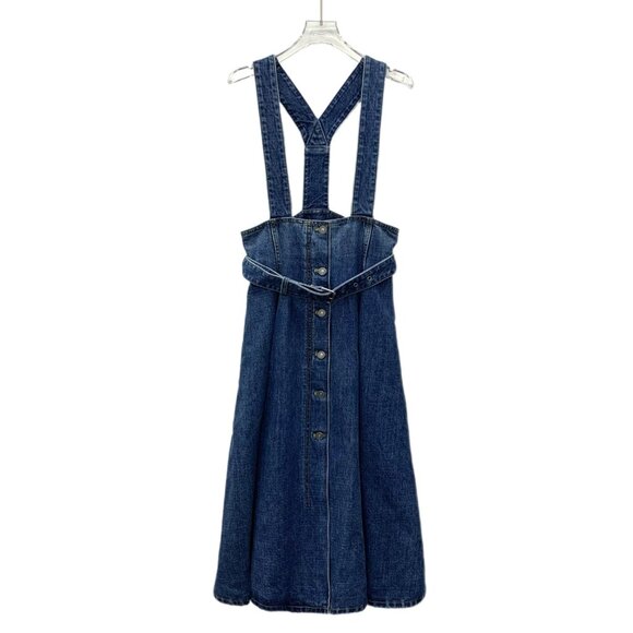 Dior 22 Cruise Couture Collection, dark blue single-button cotton denim overall - Picture 1 of 9
